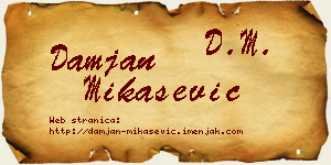 Damjan Mikašević vizit kartica